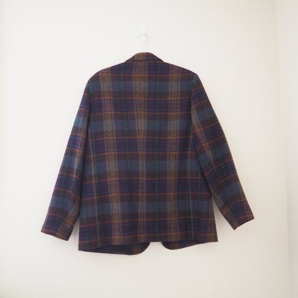 Vintage Savannah Wool Tartan Plaid Blazer Jacket sz 16 - Picture 5 of 7